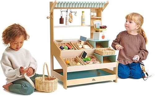 Miniatura 2 de Tender Leaf Toys - General Stores - Juego de juguetes para niños - Hermoso puesto de mercado con estantes juego de simulación para niños mayores de