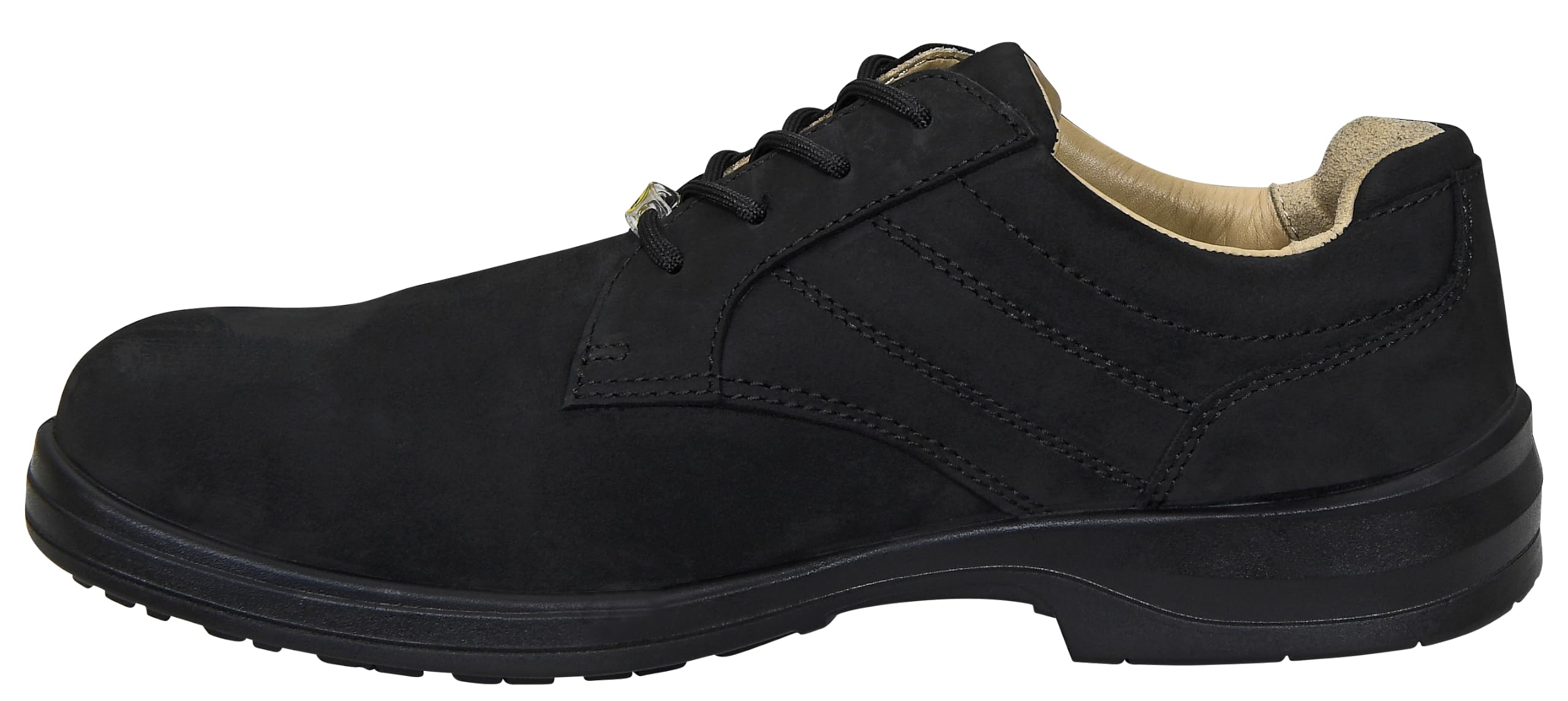 ELTEN Buty ochronne Manager XXB Low ESD S3, damskie i męskie, skórzane, stalowy nosek, lekkie, eleganckie, czarne