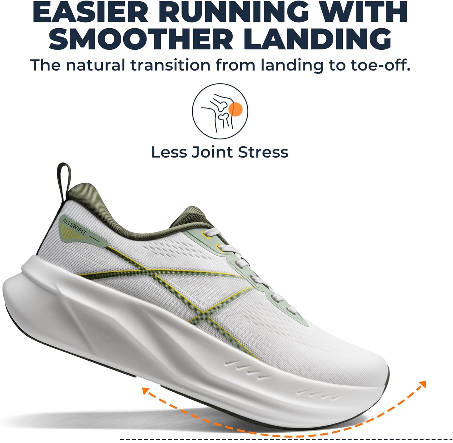 Men's Road Running Shoes Cushion Tennis Shoes Non-Slip Comfortable Lightweight Gym Workout Athletic Arch Support Walking Sneakers Active5K - Image 6