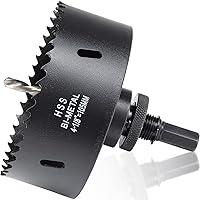 Vista 58 de Sierra perforadora de 3 1/2" (89 mm) para madera y plástico, broca de núcleo de cortador de agujeros bimetálico HSS para paneles de yeso, tableros