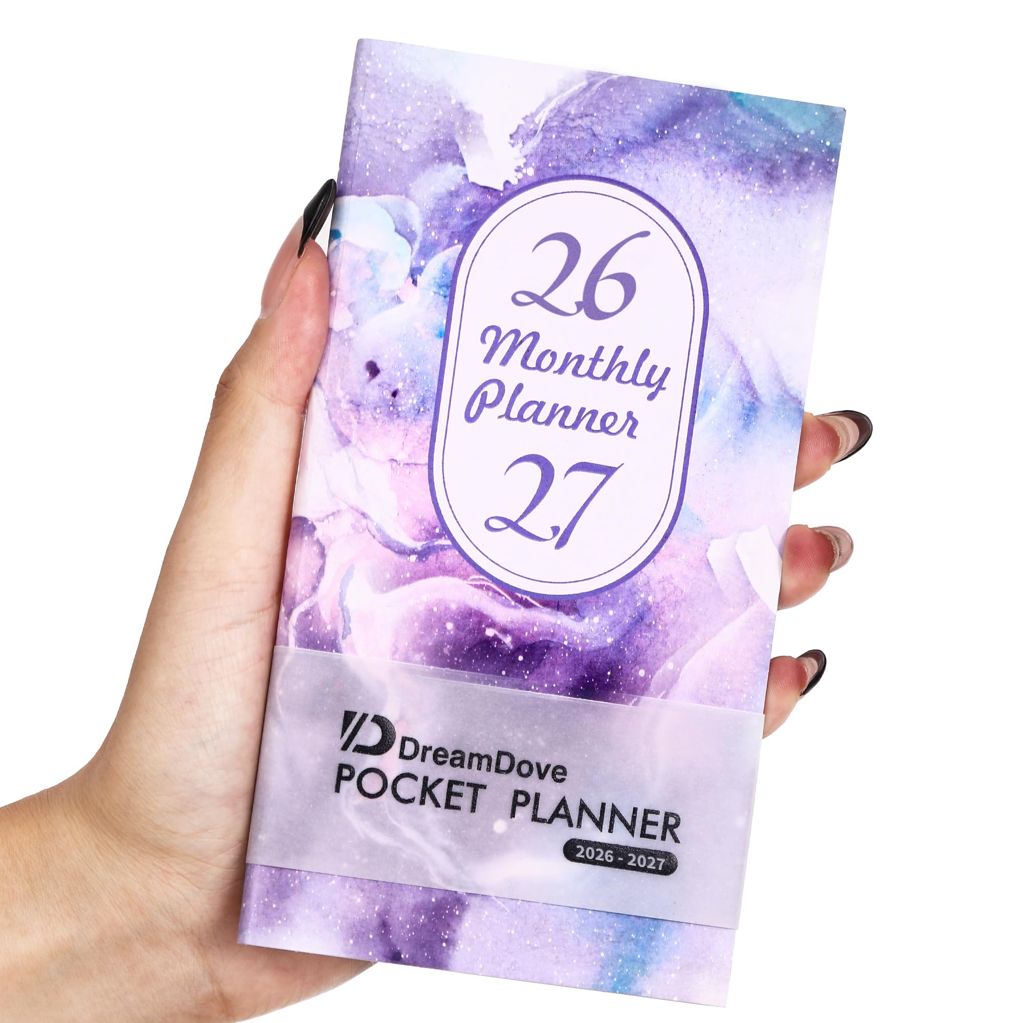 Agenda tascabile 2025-2027, settimanale e mensile, 3 anni, di piccole dimensioni, mini planner accademico con citazioni giornaliere, copertina rigida, organizer perfetto per borsa