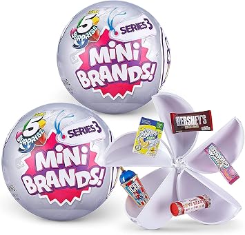 Mini Brand Five Surprise Miniature Collection Mystery Capsule Series 3 Double Pack / MINI BRANDS 2022 ZURU 5 SURPRISE MINIATURE COLLECTION MYSTERY CAPSULE SERIES 3 DOUBLE PACK Mini Brand Capsule Set