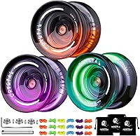 Vista 15 de MAGICYOYO K2 - Yoyo de plástico profesional sensible para niños principiantes, extra no sensible, rodamiento yoyo, yoyo de trucos para adultos + 12
