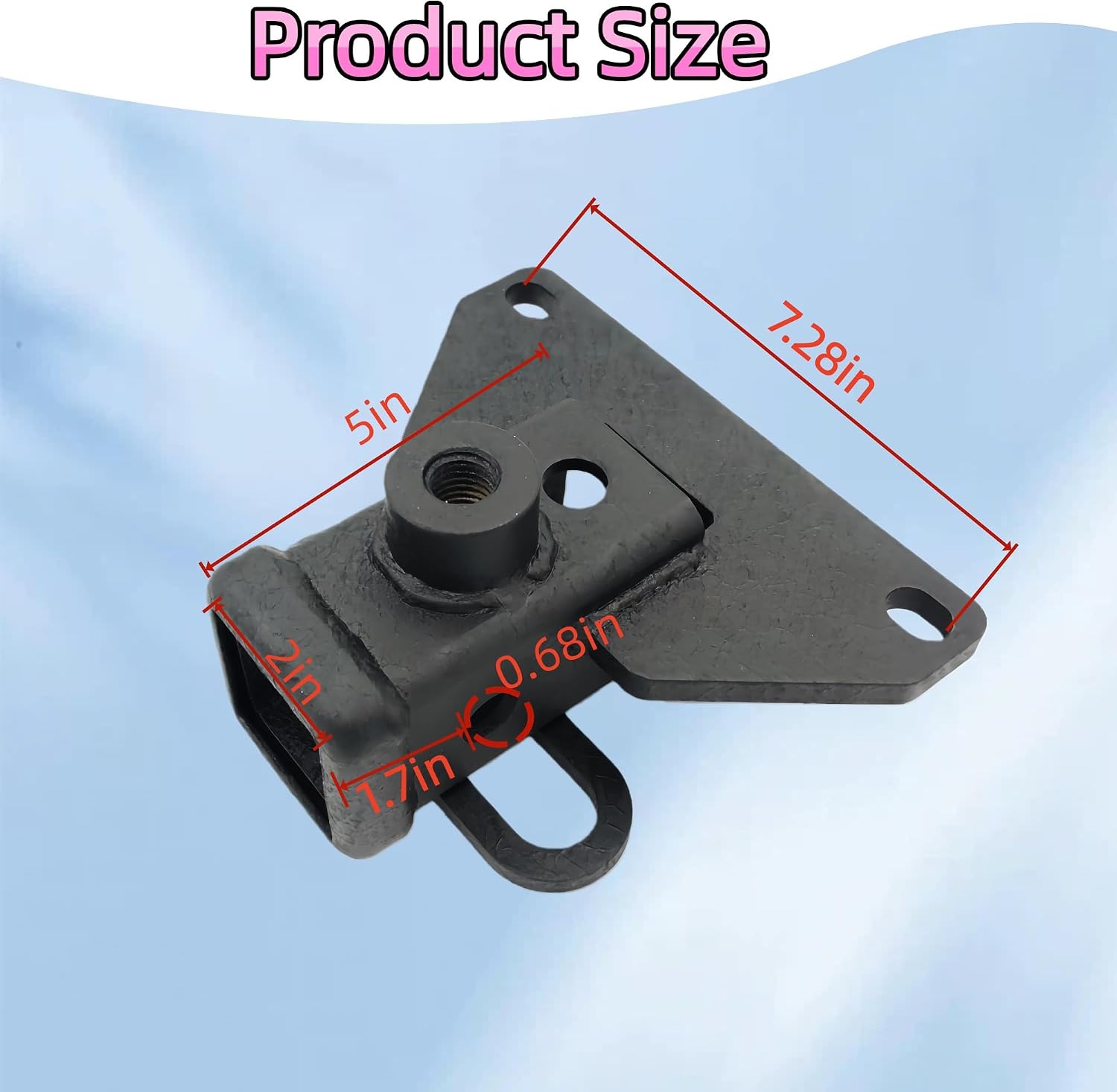 2-Inch Class 3 Trailer Hitch for Jeep Gladiator JT 2020-2025, 5000 lb Heavy Duty Towing Receiver with Bolt-On Installation
