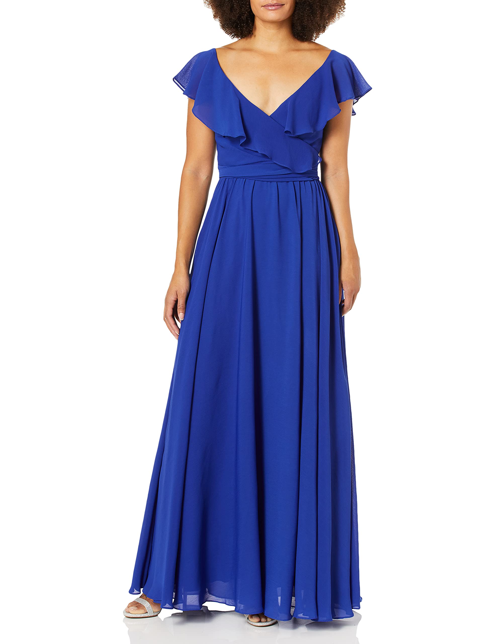 Carmen Marc Valvo InfusionWomen's Chiffon Gown W/Ruffle