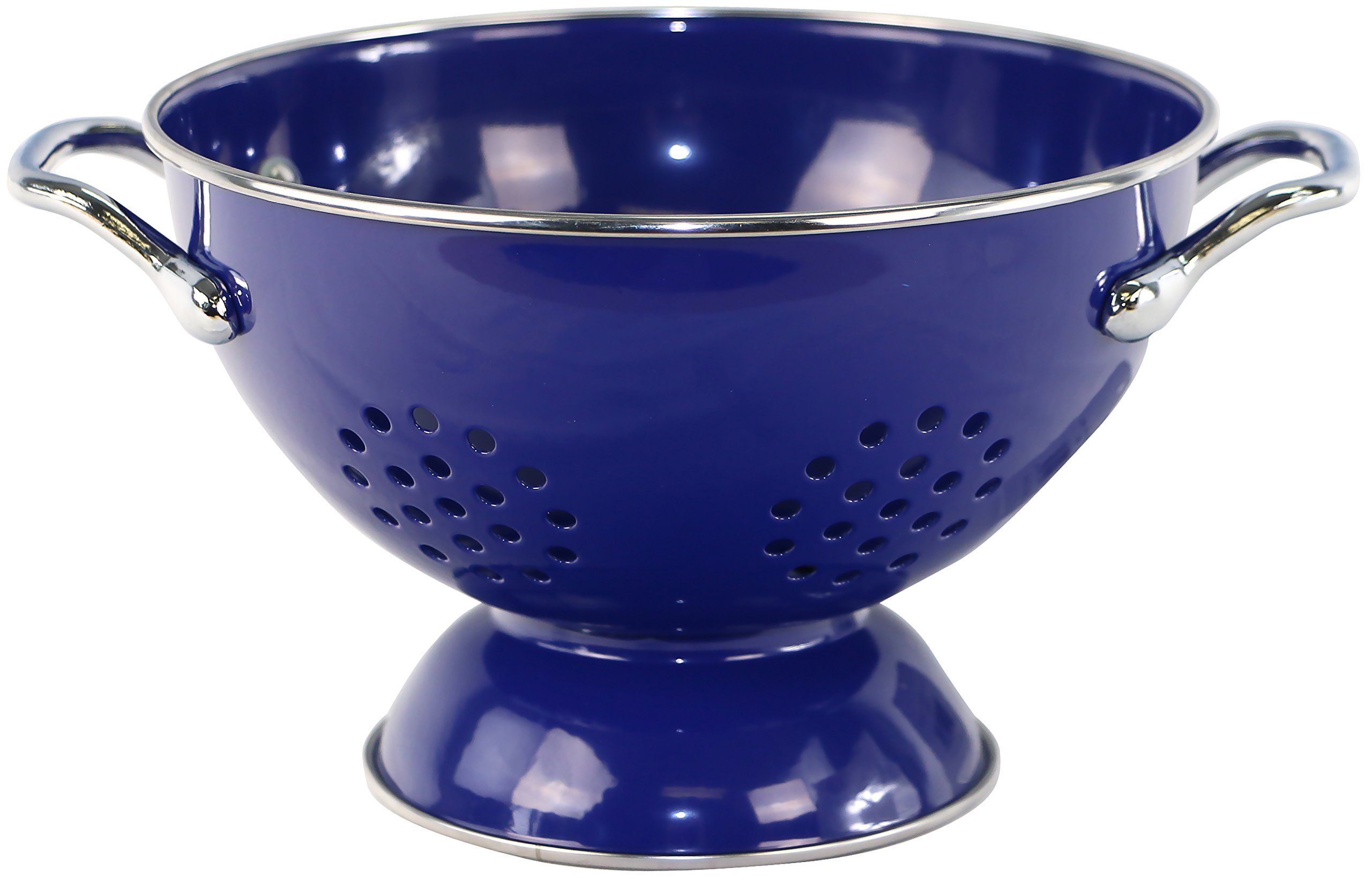 Calypso Basics by Reston Lloyd Powder Coated Enameled Colander, 1.5 Quart, Indigo,8705