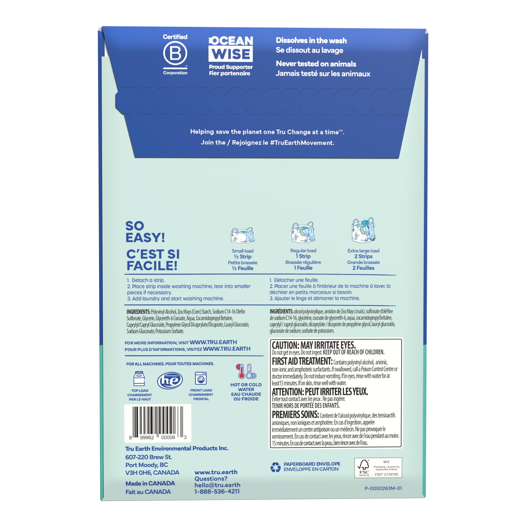 Tru Earth Eco-Strips detergente para lavandería
