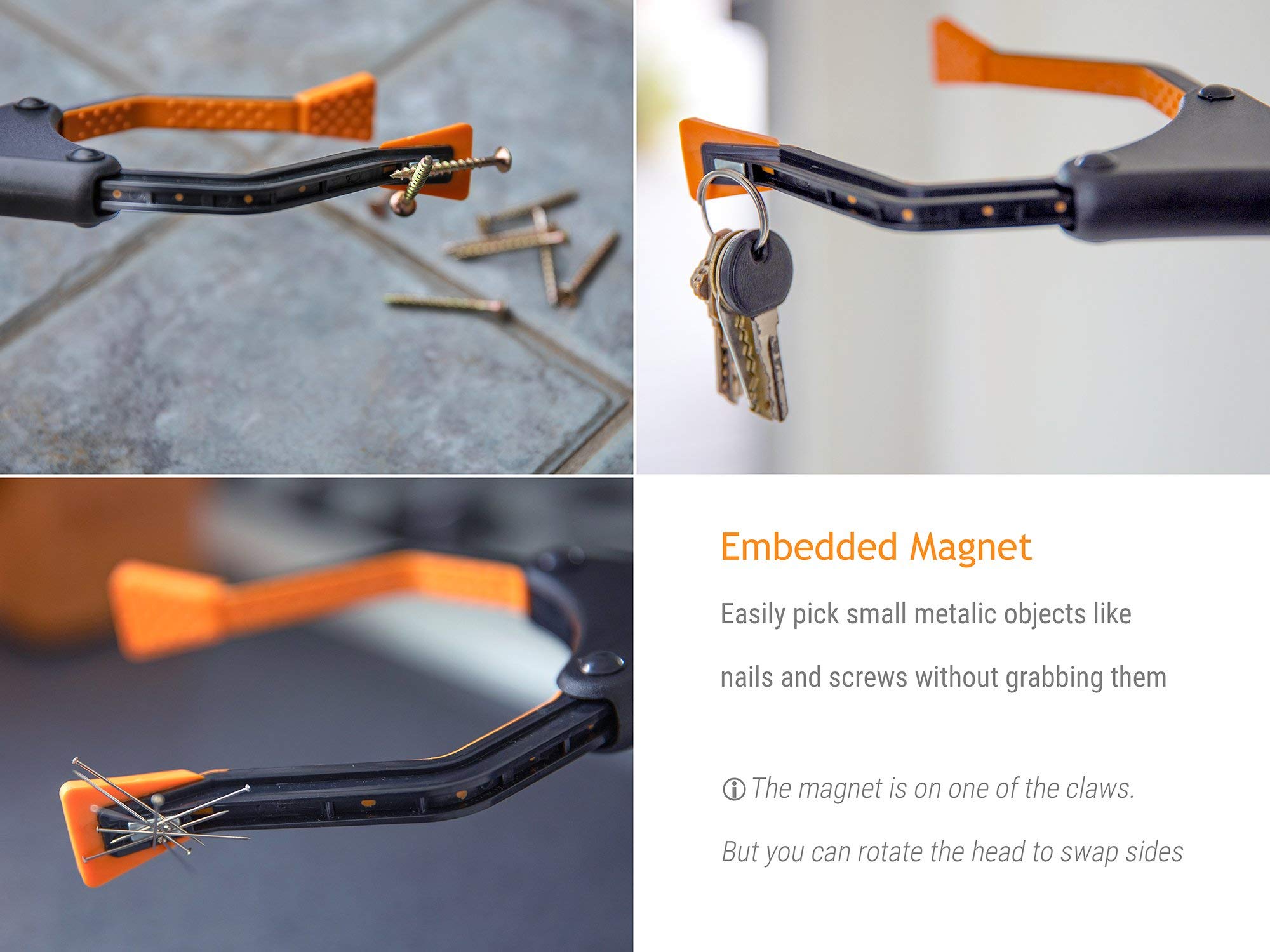 EZPIK 40" Foldable Long Reach Grabber Tool Heavy Duty Trash Picker Upper Grabber Heavy Duty