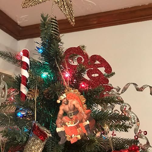 Miniatura 6 de 2 adornos de Navidad de madera de Barry divertidos adornos de madera 2022 adornos 2D de Navidad un solo lado