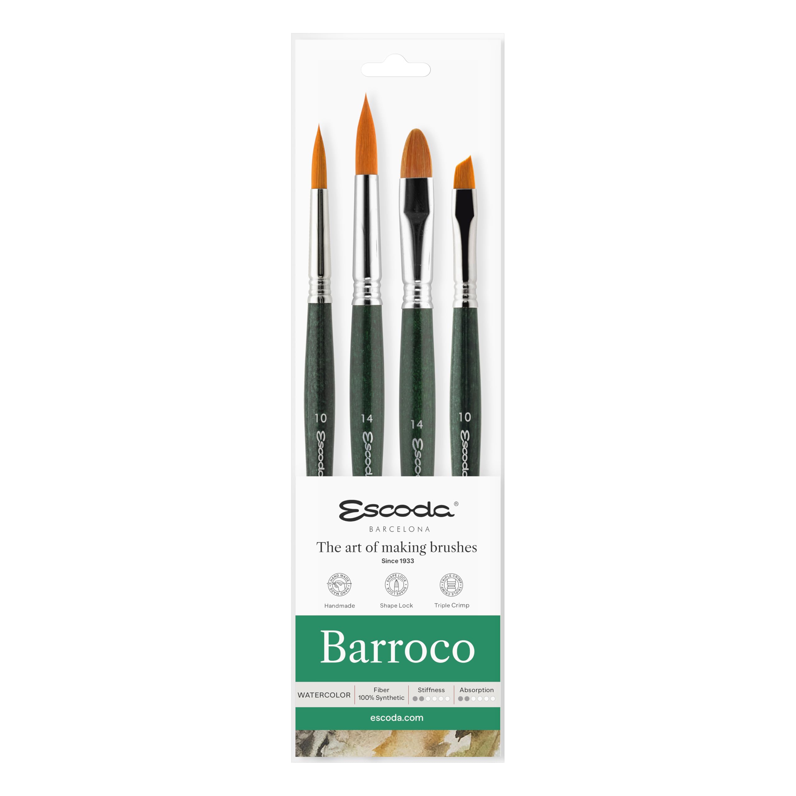 Escoda, Barroco Series Set, 4 brushes