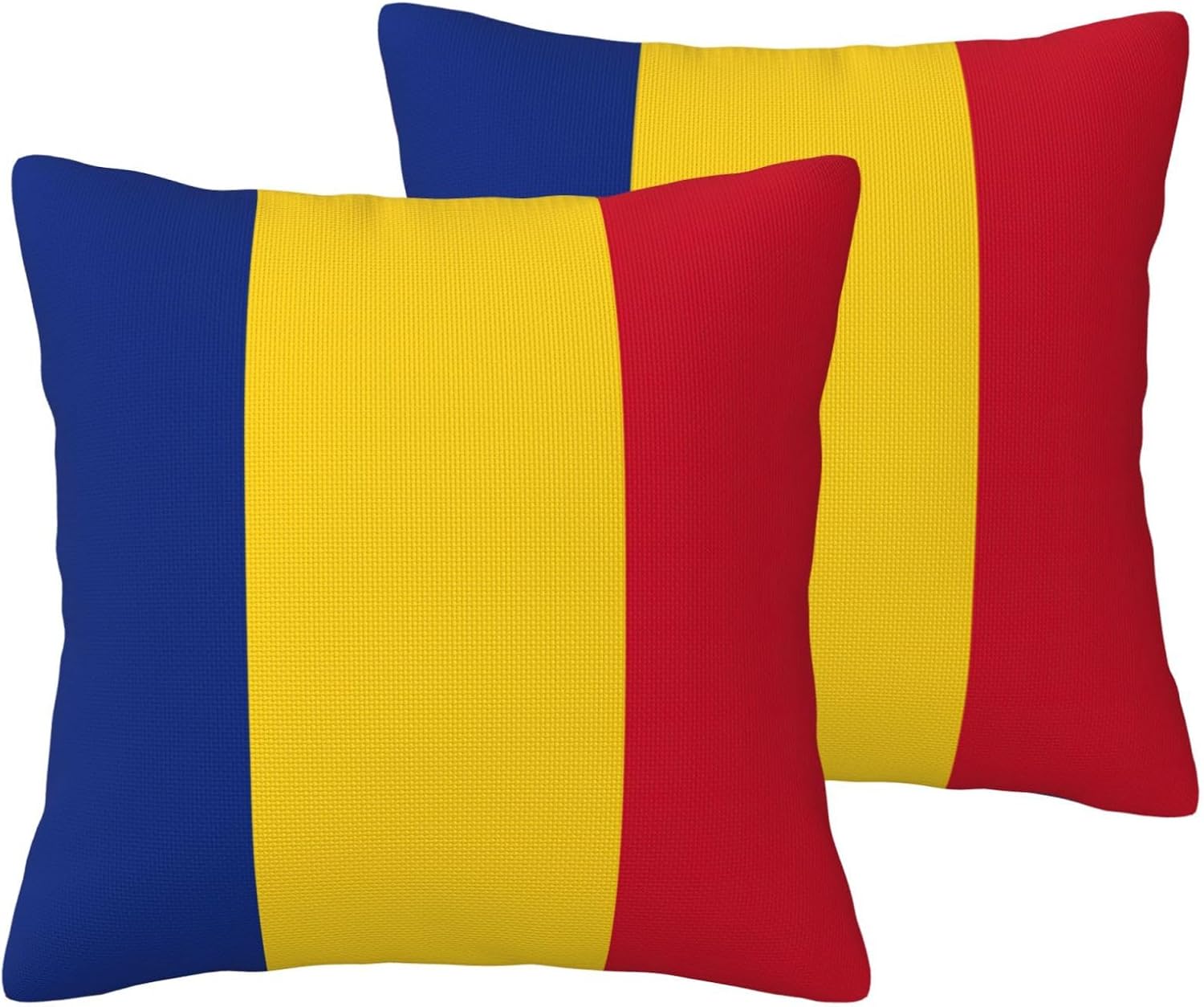 Flag of Romania Imitation Linen Pillowcase -2 Sets, Fashionable Home Decoration, Used for Sofas, Gardens, beds
