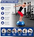 Half Balance Ball for Exercise with Resistance Bands and Foot Pump, Inflatable Yoga Basu Ball for Home Gym Workouts gallery image