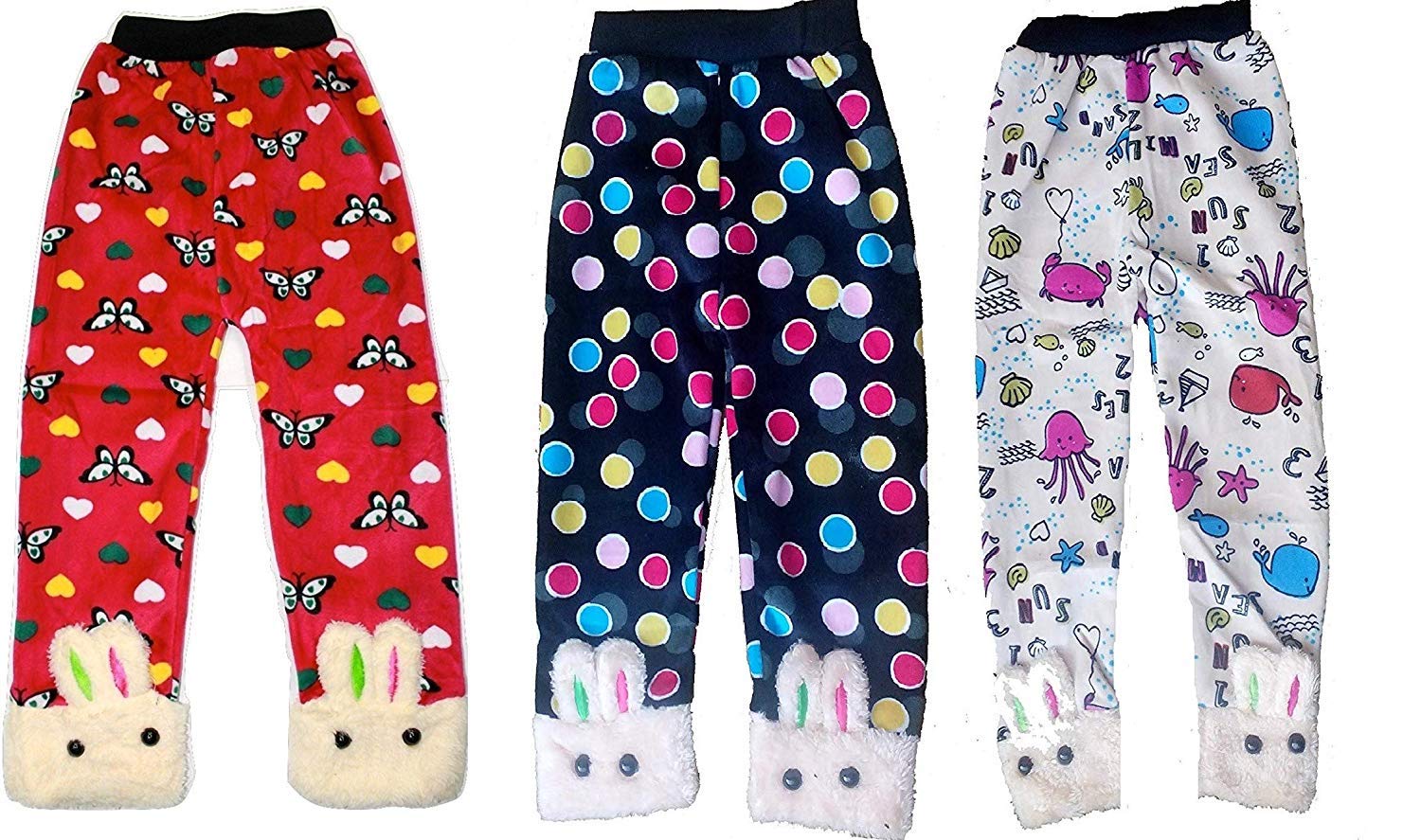 jmp baby Girl's & Boy's Winter Woollen Velvet Legging|Soft Winter Leggings (Multicolour,4-5Years) - (Pack of 03)-picture-23