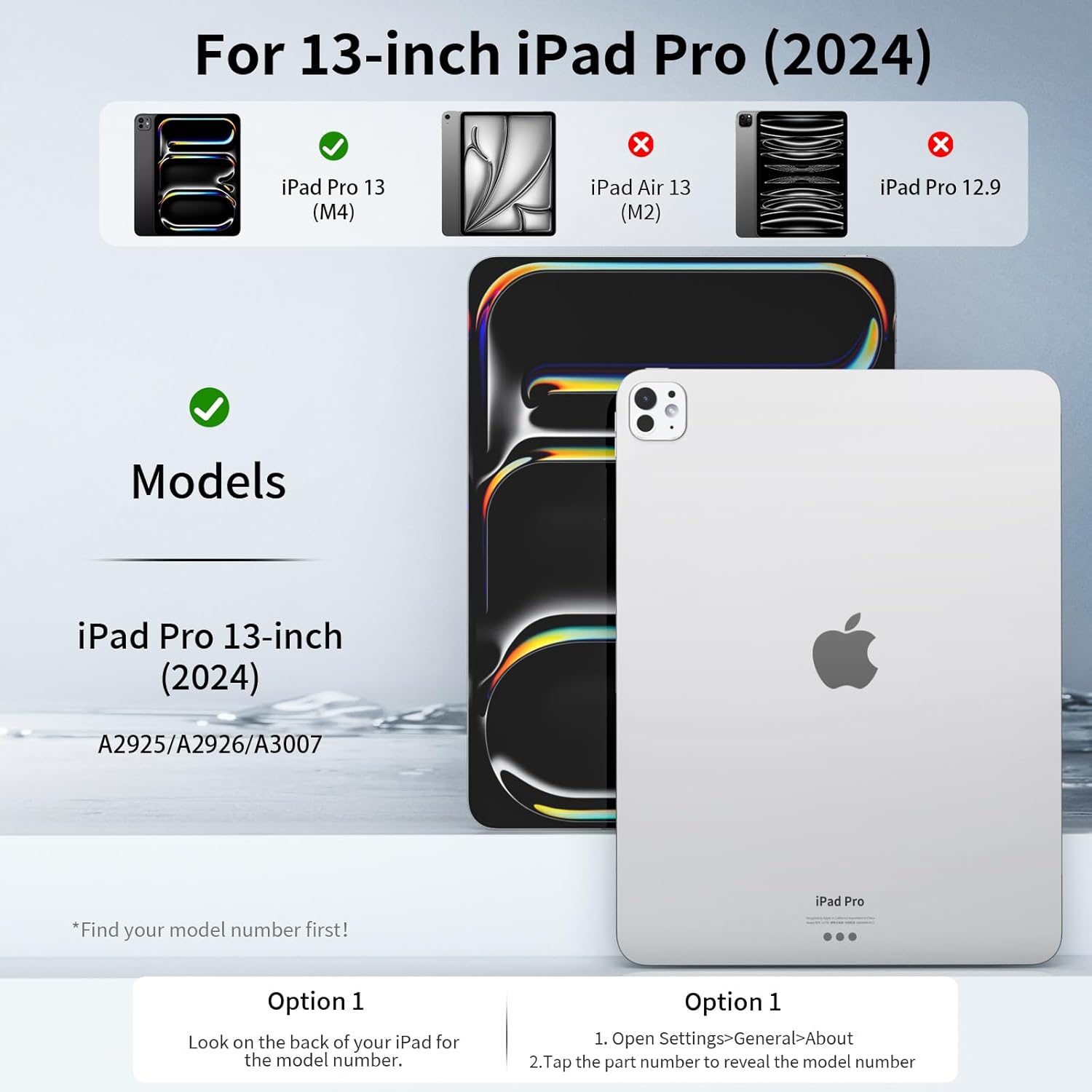 Shockproof Case for iPad Pro 13 Inch M5 2025 & M4 2024 with Pencil Holder, Stable Trifold Stand, Slim Transparent Clear Back Cover, Auto Wake/Sleep, Leopard Composition Book