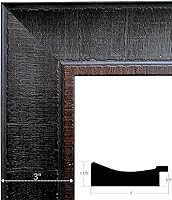 Vista 3 de West Frames The Lodge Marco de fotos rústico envejecido de 3 pulgadas de ancho (nogal espresso oscuro, marco vacío de 8 x 10 pulgadas, sin plexiglás)