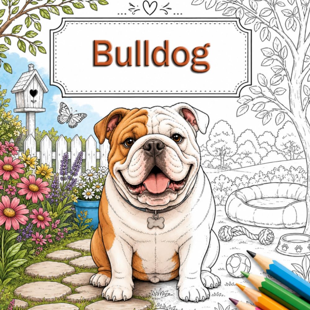 The World of the Bulldog: Relaxing and Creative Colouring Pages for Dog Lovers