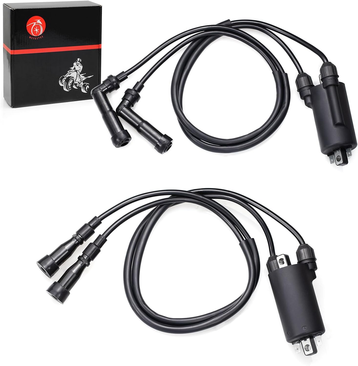 Set of 2 Ignition Coil & Caps For Honda CB1000 CB900 CB750 CB650 1979-1983 Goldwing 1100 1200 GL 1100 1200 Nighthawk 650 750