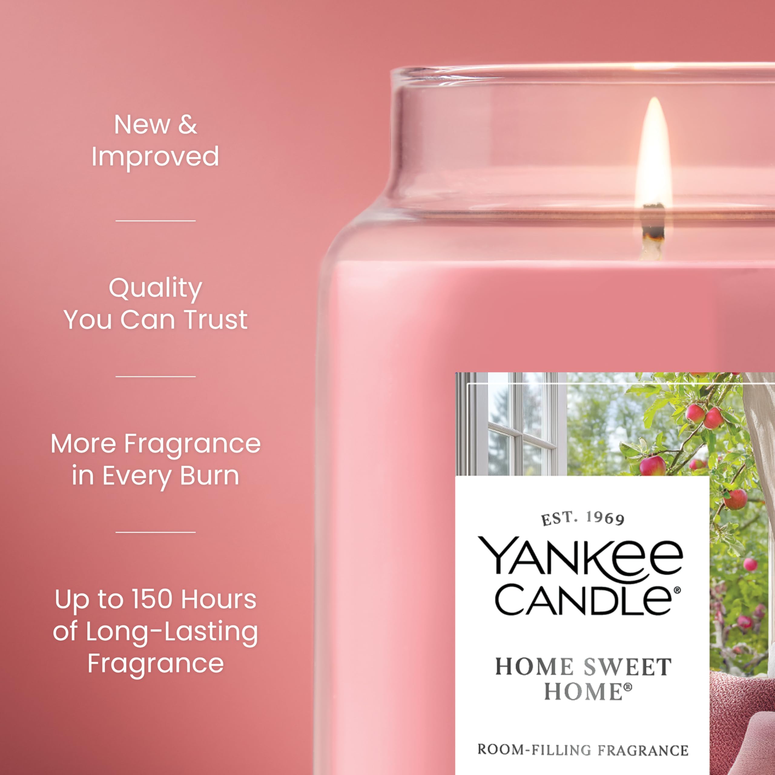 Yankee Candle, Home Sweet Home Herbst-Duftkerze, 625 ml, großes Glas mit bis zu 150 Stunden Brenndauer