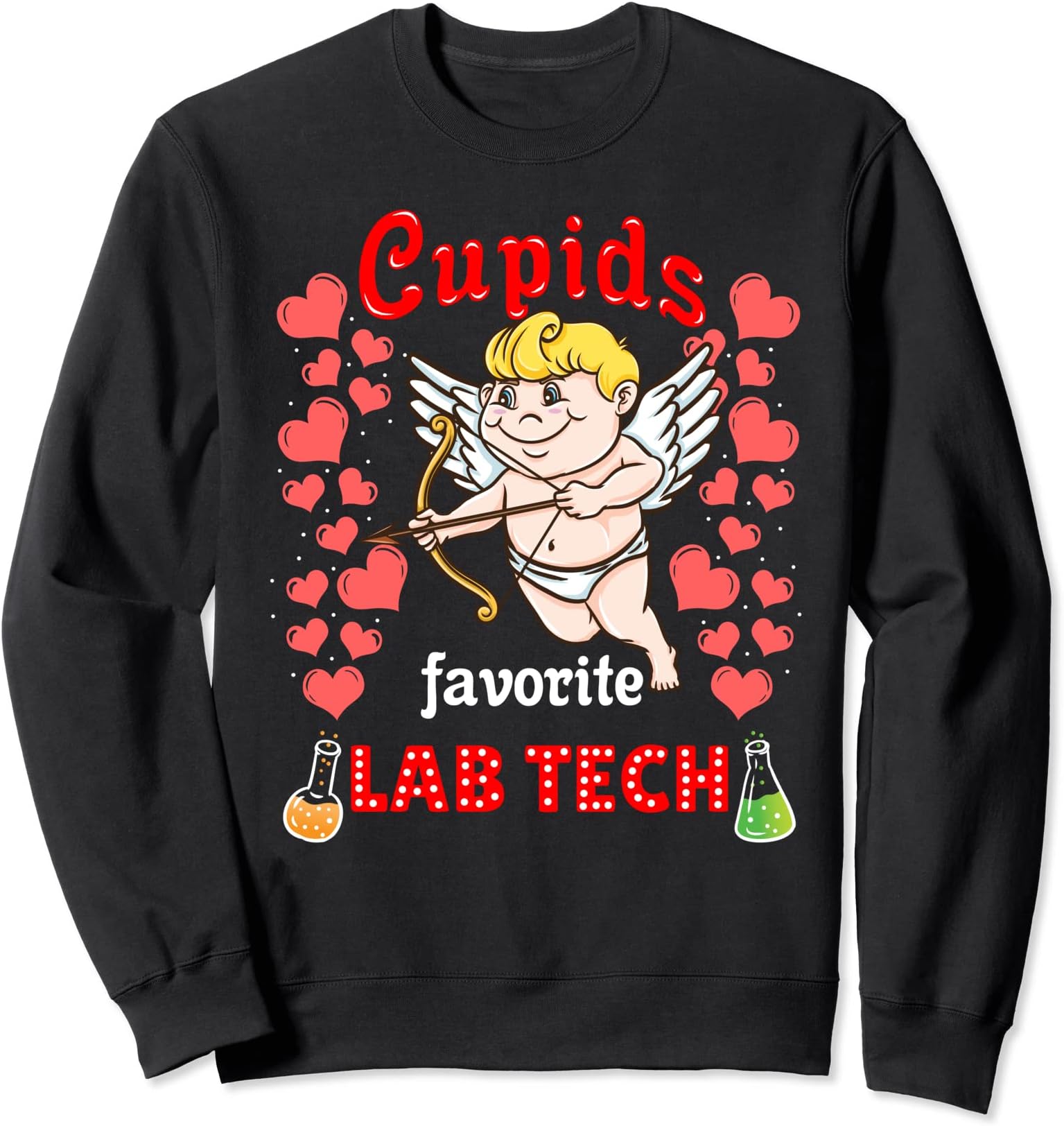 Cupids Favorite Lab Tech Valentines Day Sweatshirt