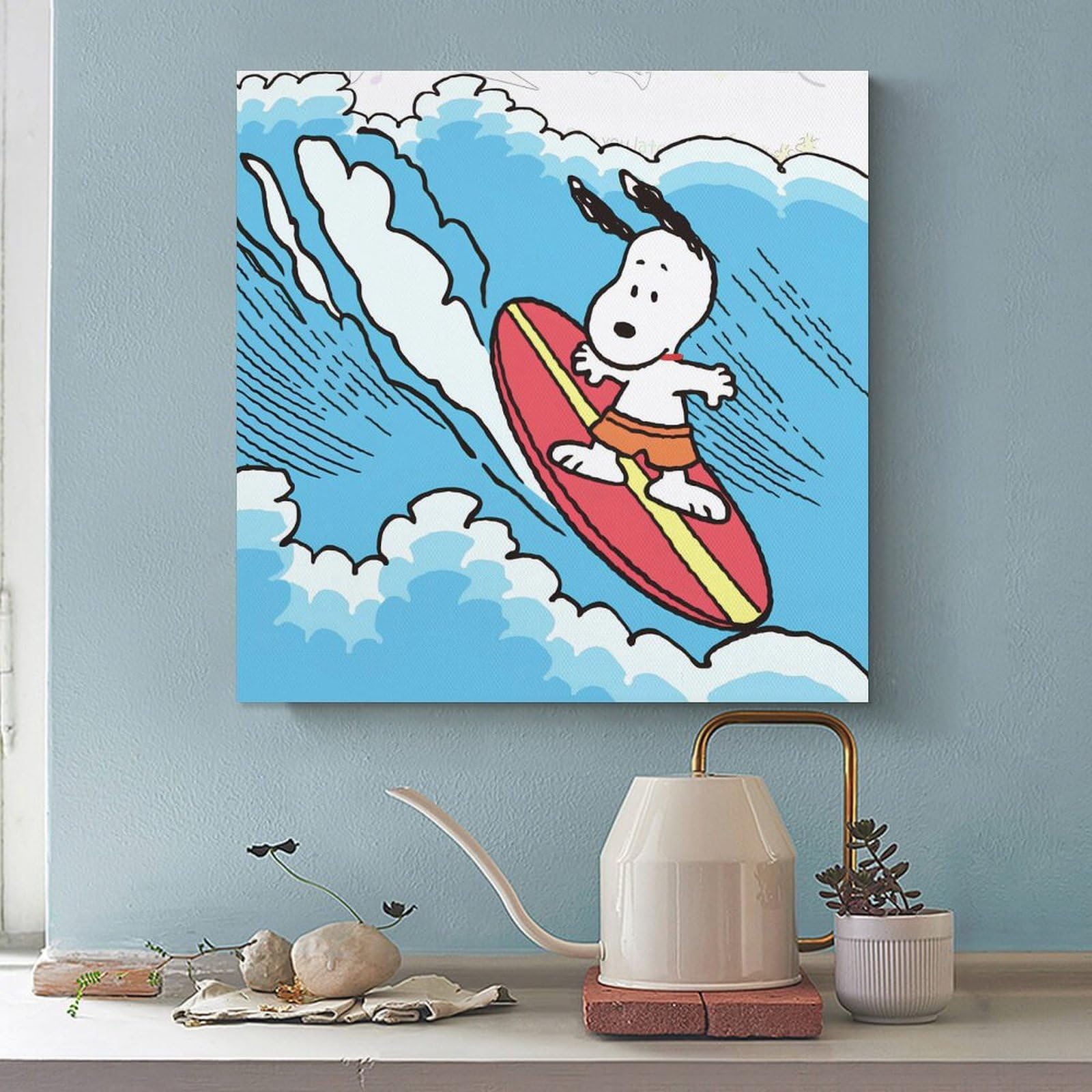 Amazon.co.jp: スヌーピー サーフィン アート ポスター (1) クール