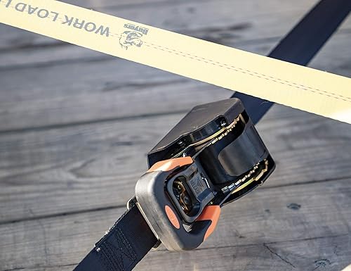 Miniatura 2 de Buyers Products 5483105 - Trinquete retráctil resistente de 10 pies con ganchos en S,