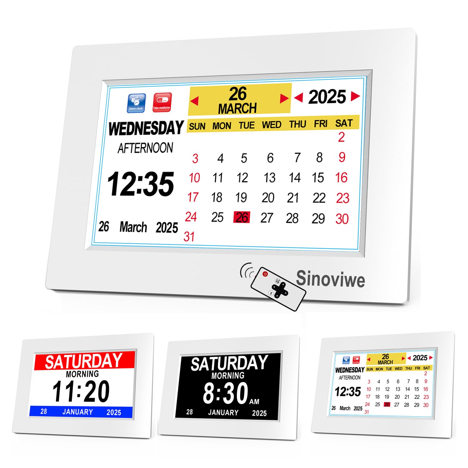 Horloge calendrier numérique pour toute la famille du salon à la chambre