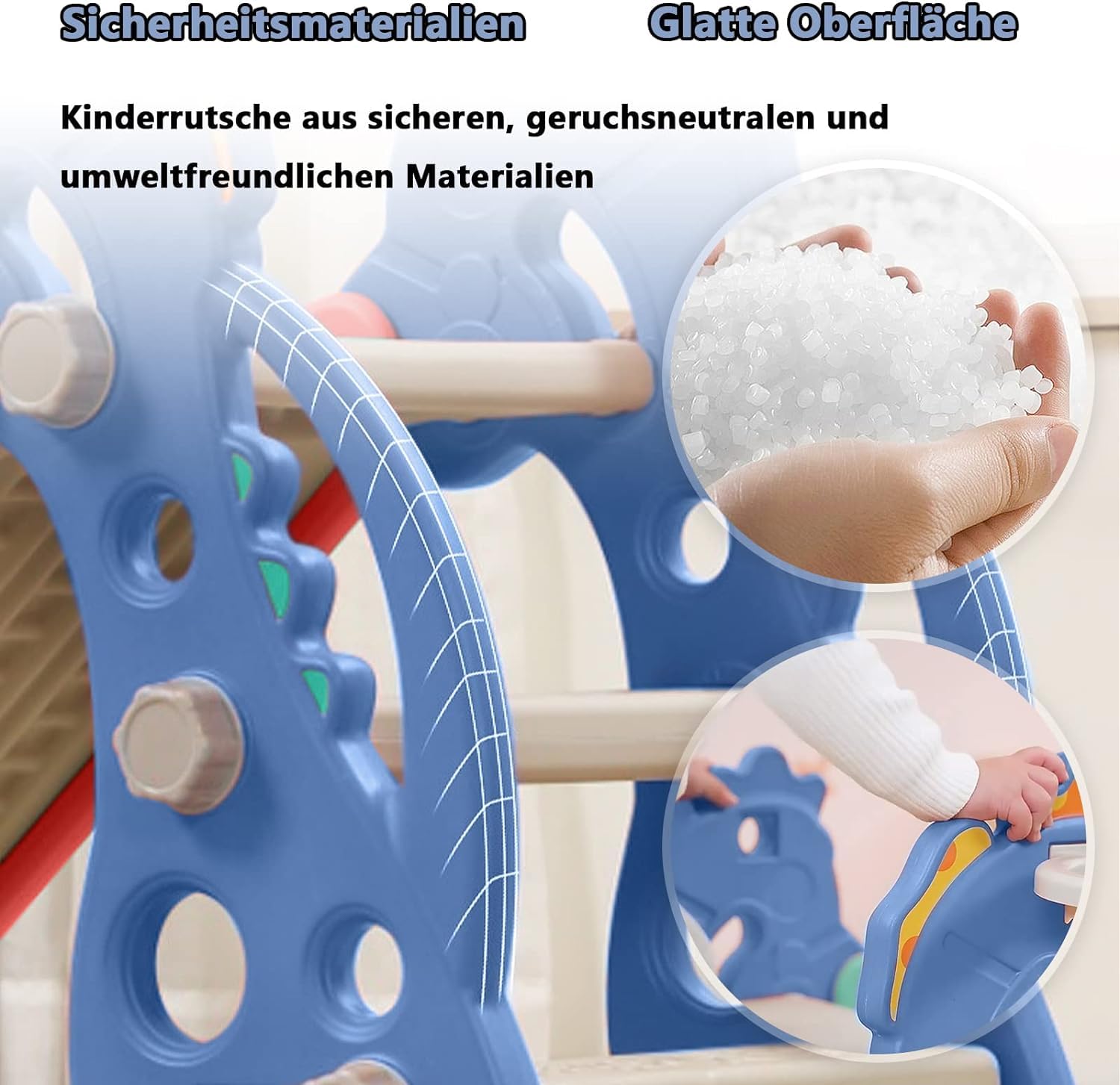 LARS360 Scivolo 3 in 1 per Bambini - Con Scala da Arrampicata e Cestino da Basket, Pieghevole, Parco Giochi Multifunzionale per Bambini 1-5 Anni, per Uso Interno ed Esterno