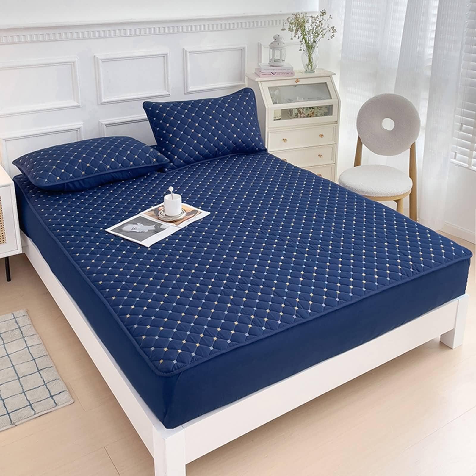 Drap housse 180x220 anti-plis et protège matelas extensible