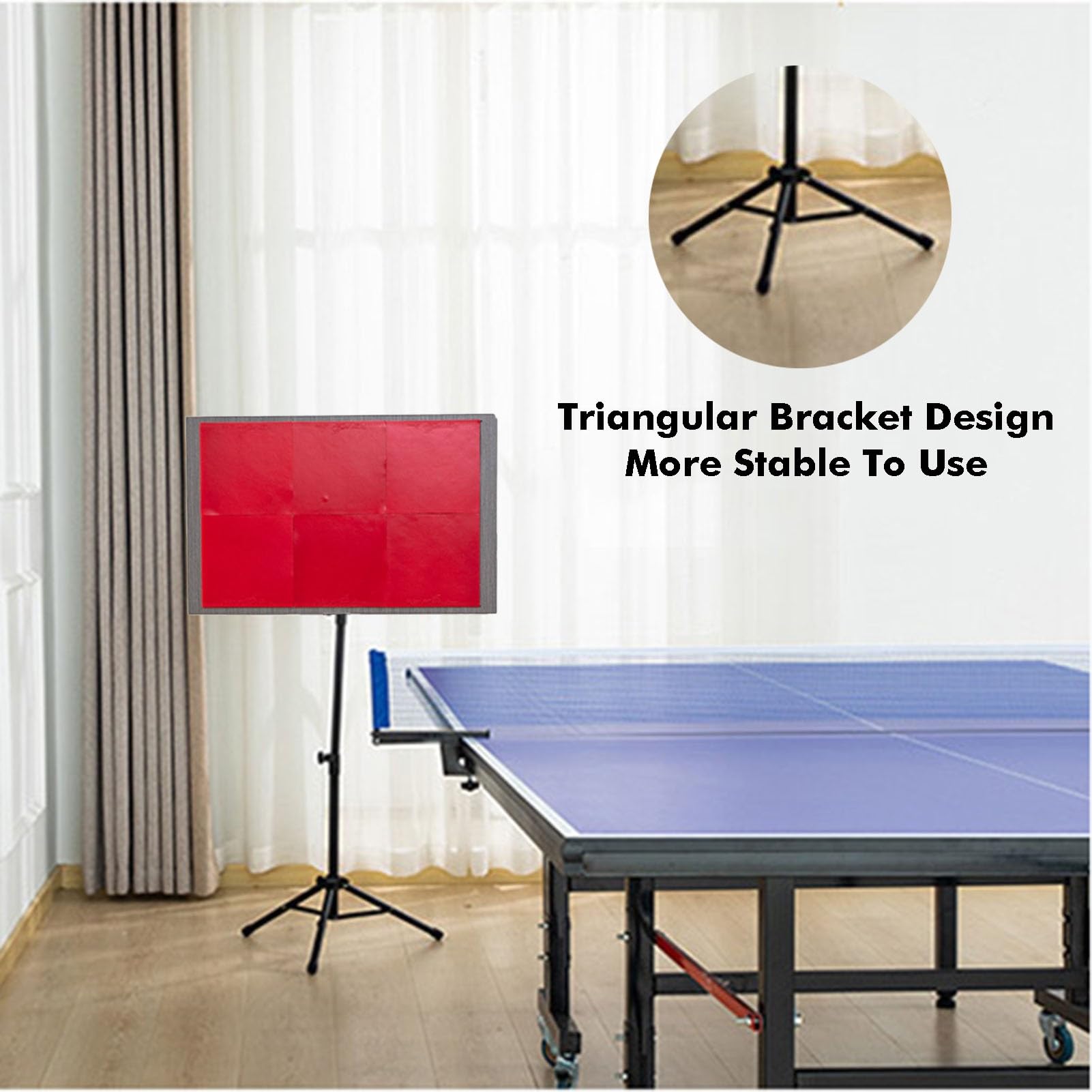 Tavola da ping pong pieghevole per rimbalzo, angolo regolabile a 360°, per allenamento di ritorno per palestra domestica, scrivania o pavimento