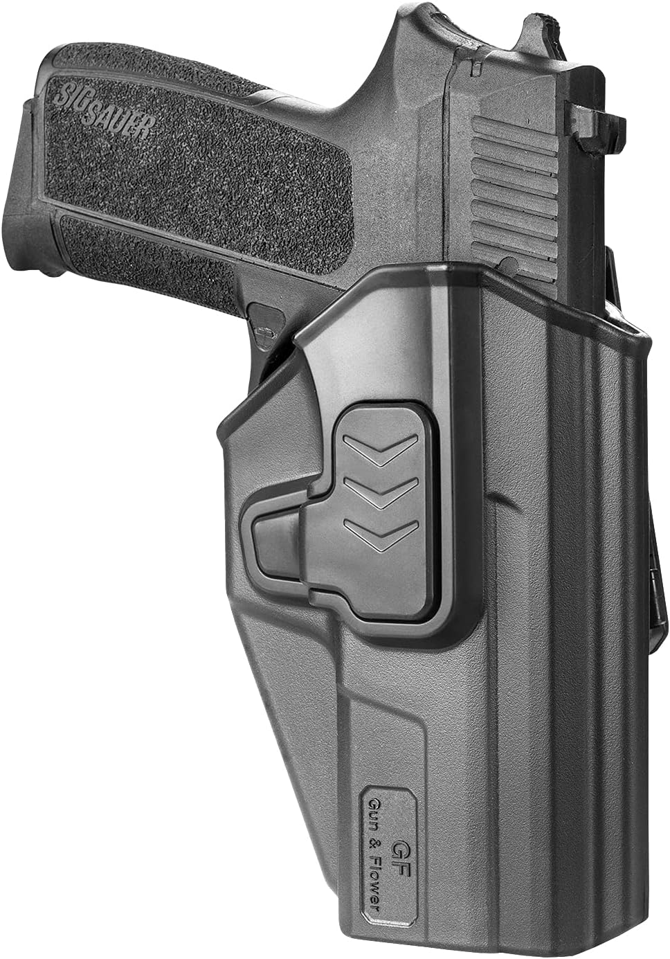 Gun & Flower OWB Holster for Sig Sauer SP2022 Compact, Right Hand Polymer Holster with Index Finger Release and 360° Adjustable Cant, Outside Waistband Carry