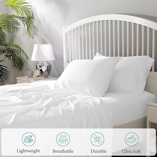 Miniatura 10 de Bunny's Home Juego de sábanas Sage para cama tamaño King de 1000 hilos que se adapta a hasta 17 pulgadas de profundidad, 100% algodón egipcio,