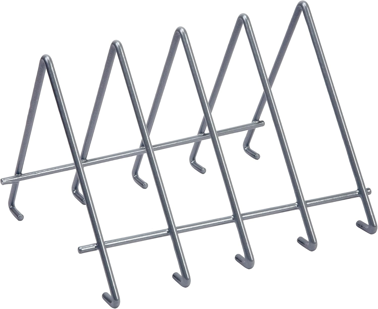 Grey Plastic Coated Support for 4 Cooking Utensils, Steel, 24 x 19.5 x 17 cm