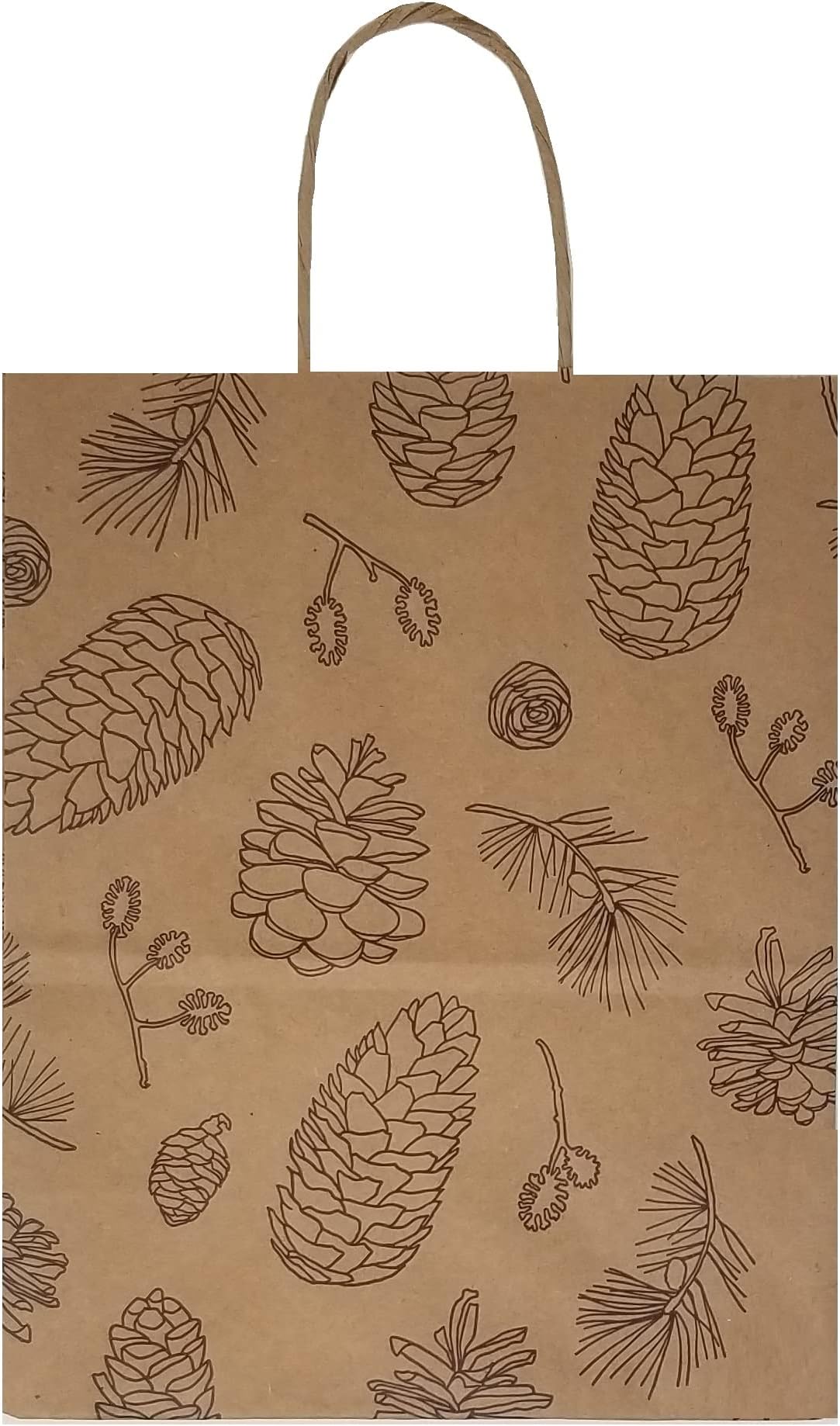 Brown Kraft Bags, Medium 8 x 10.25 x 4.5, Set of 13, Made in USA