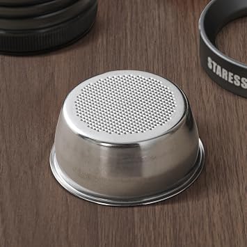 STARESSO Plus SP300 Manual Coffee Machine & 53mm Tamper, Dosing Ring, Bottomless Filter Basket