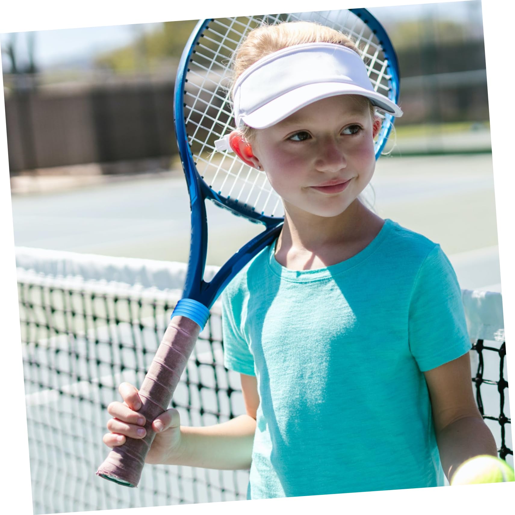 GANAZONO 6pcs Badminton Racket Handle Grip Ring Tennis Racket Grip Band Anti-Slip Silicone Protector