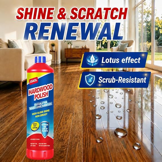 JOAOL Wood Floor Restorer & PolishHigh Gloss Shine, Helps Repair Fine Scratches, Durable Protective Finish, Non-Slip, Non-Greasy, Moisture&Dust Resistant for Hardwood, Laminate Floors&Wood Furniture