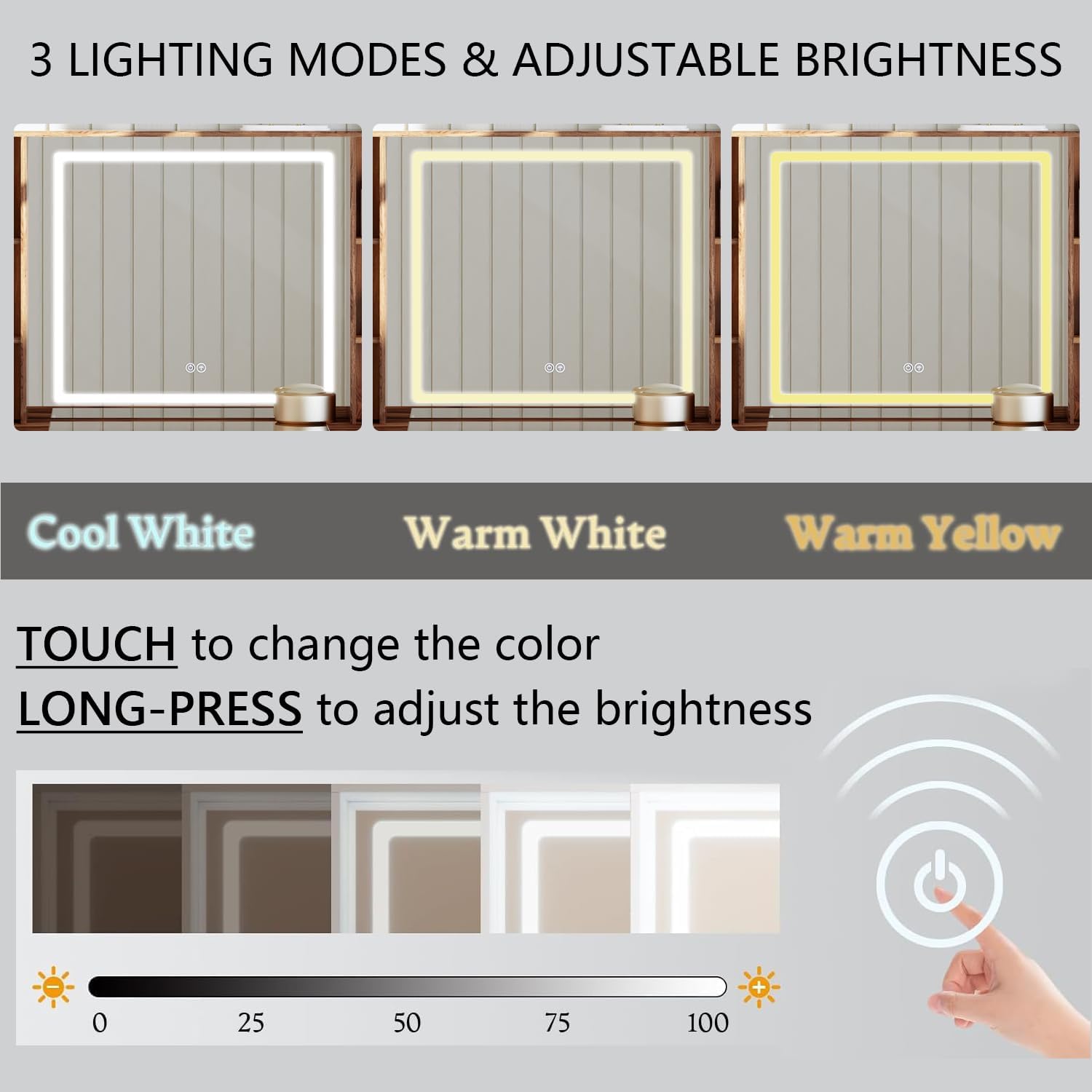 47" Large Vanity,Modern Fluted Makeup Vanity Desk with Mirror and Lights, Glass Top Vanity with 3 Drawers and 2 Cabinets&Charging Station,Dressing Table for women and girls’ bedrooms. Walnut