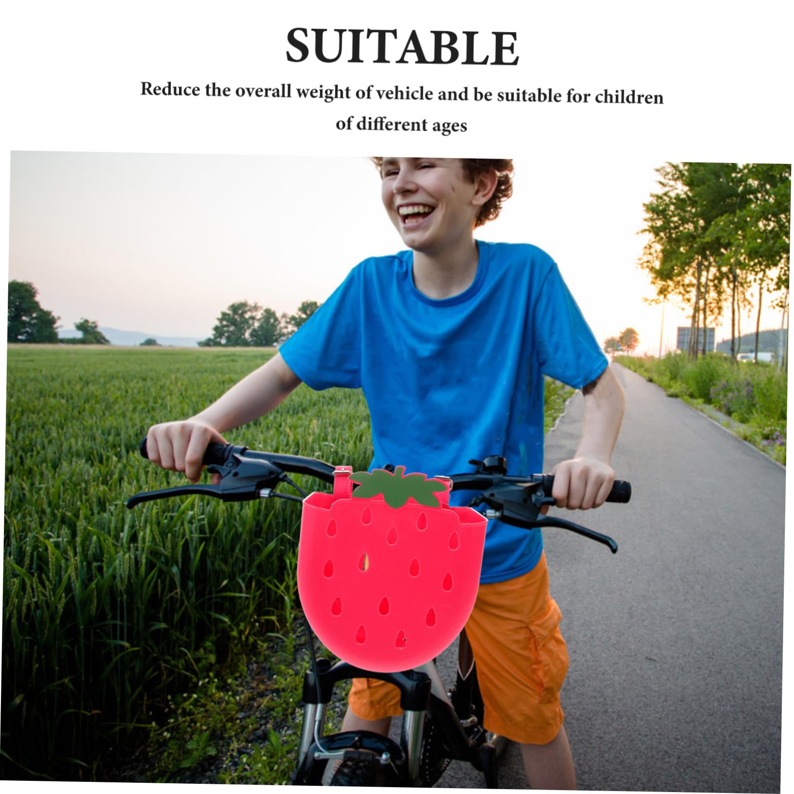 Outanaya Cestino Piccolo da Manubrio per Bici E Monopattino Cestino Carino per Bambini E Ragazzi Accessorio per Bicicletta per Bambini