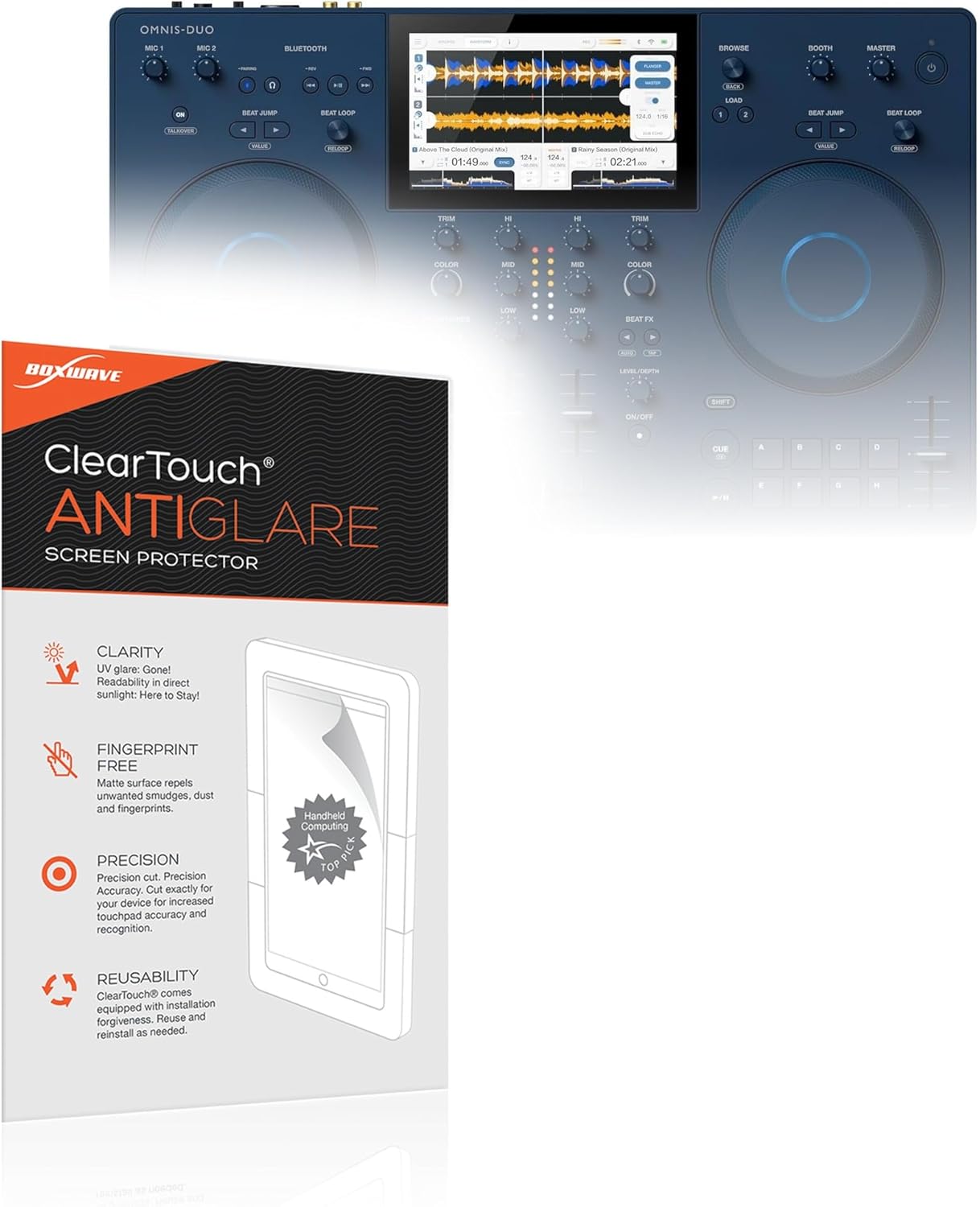 BoxWave Screen Protector Compatible with AlphaTheta Omnis-Duo - ClearTouch Anti-Glare (2-Pack), Anti-Fingerprint Matte Film Skin