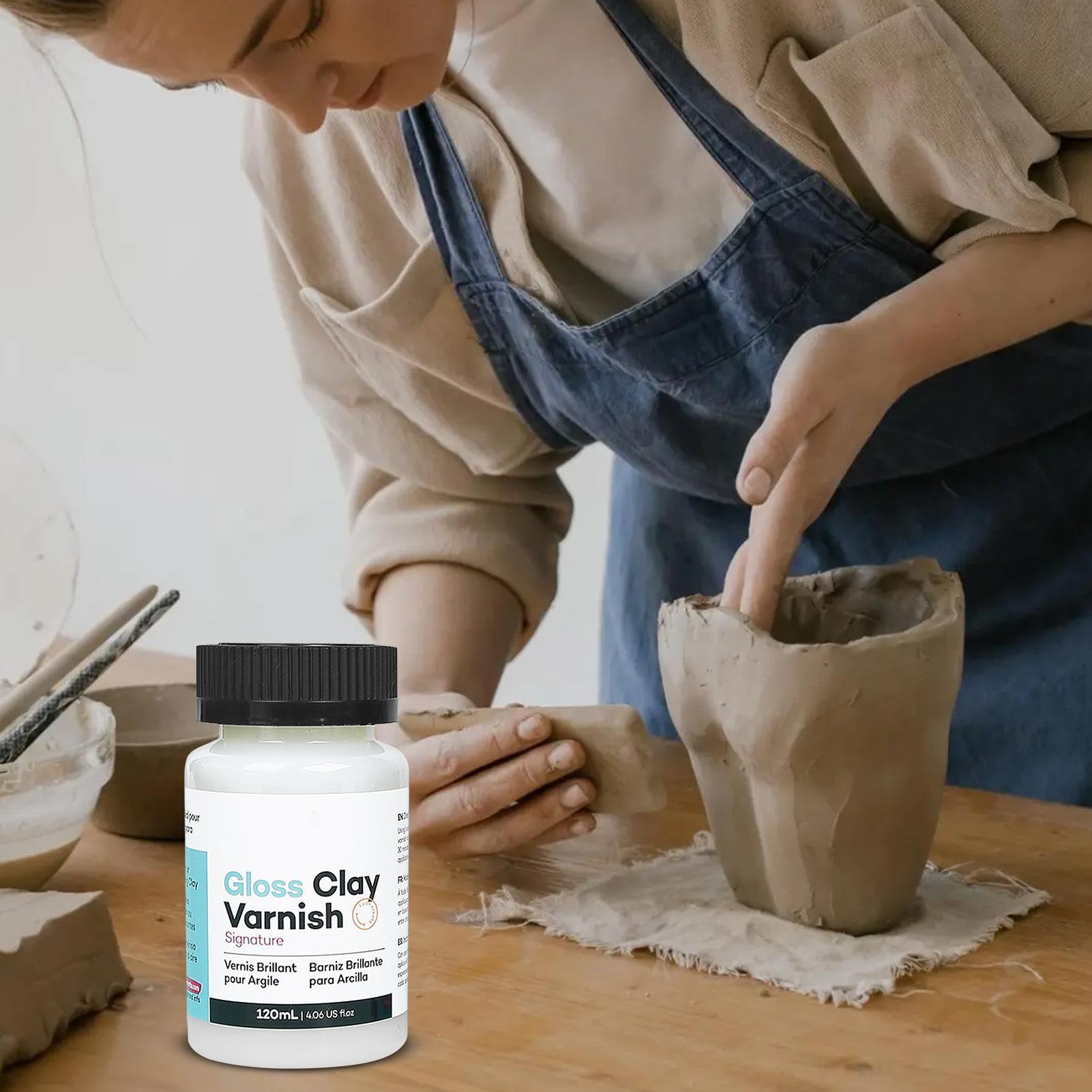 Smalto Per Argilla Essiccata All'aria 200ml - Vernice Lucida Protettiva - Antigraffio E Impermeabile - Foto 10