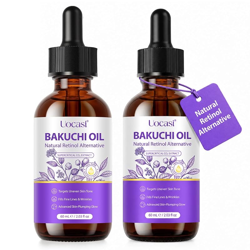 Óleo de Bakuchiol Uocasi, Pacote com 2, 120 mL