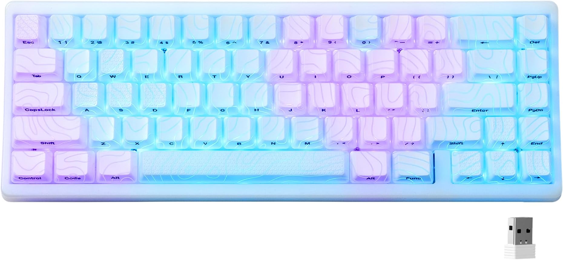 x XVX M67 Wireless Keyboard 60% Percent, QMK/VIA Survey Keyboard, Three-Mode Creamy Mechanical Keyboard, Hot Swappable Joint Mount, RGB IMD Technology for Win/Mac