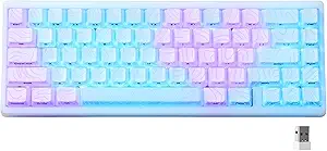 HITIME x XVX M67 Wireless 60% Percent Keyboard, QMK/VIA Topographic Gaming Keyboard, Tri-Mode Thocky Creamy Mechanical Key Board, Hot Swappable Gasket Mount RGB IMD Tech for Win/Mac(JadeStone)