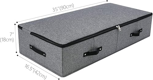 Miniatura 4 de Organizador plegable de almacenamiento de 2 piezas para mantas, toallas, edredones, suéteres, sábanas de lino, papel de regalo, color negro y gris