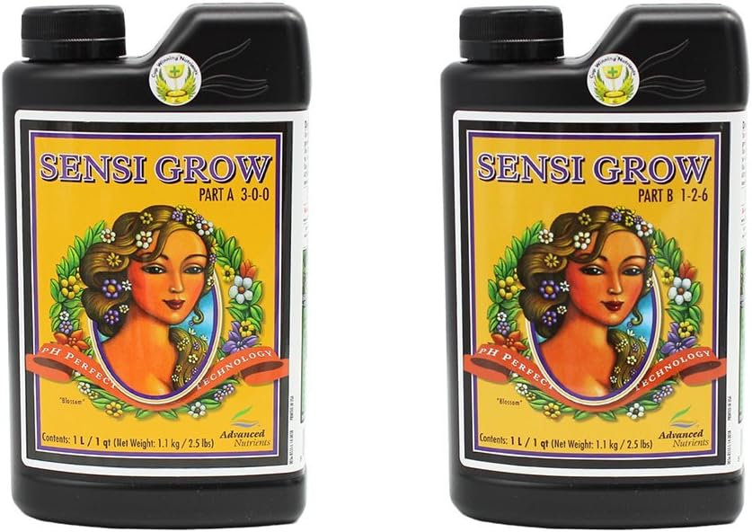 Advanced Nutrients 6201-14AB pH Perfect Sensi Grow Part A+B, 1 Liter, Brown/A