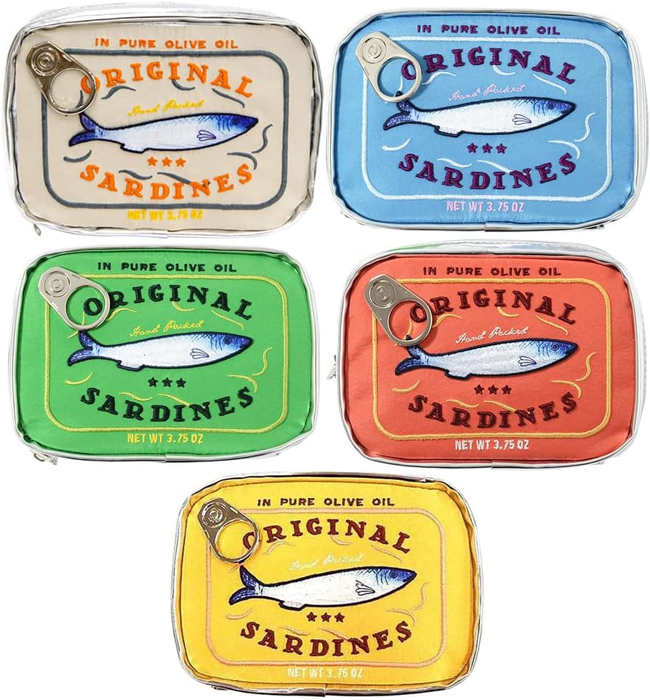 Canned Sardines Makeup Bag, Canned Sardines Style Toiletry Bag Cute Travel Bag Creative Cute Makeup Bag Coquette Make up Pouch for Women
