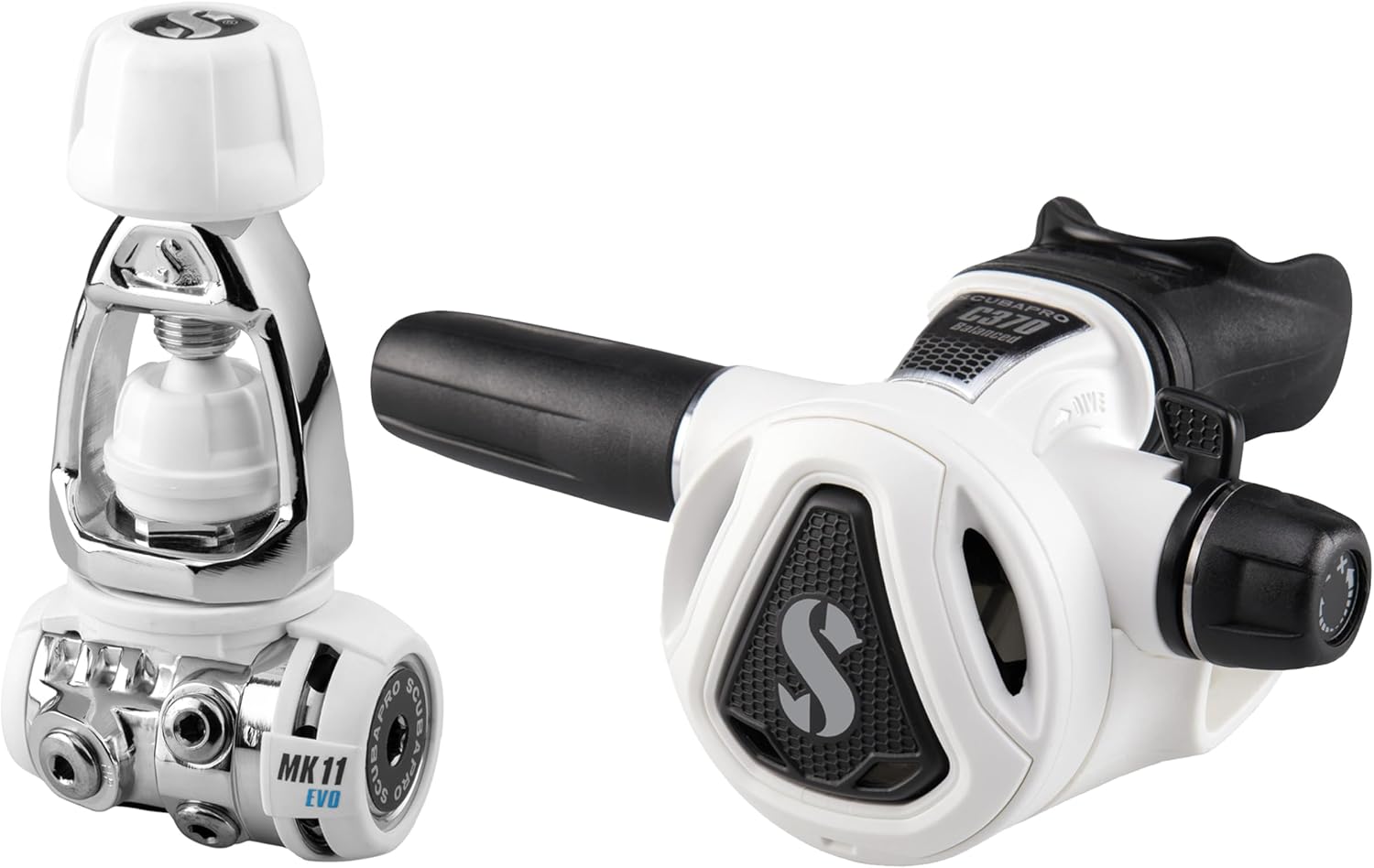 SCUBAPRO MK11 EVO INT/C370 Dive Regulator System for Scuba Diving, INT, White