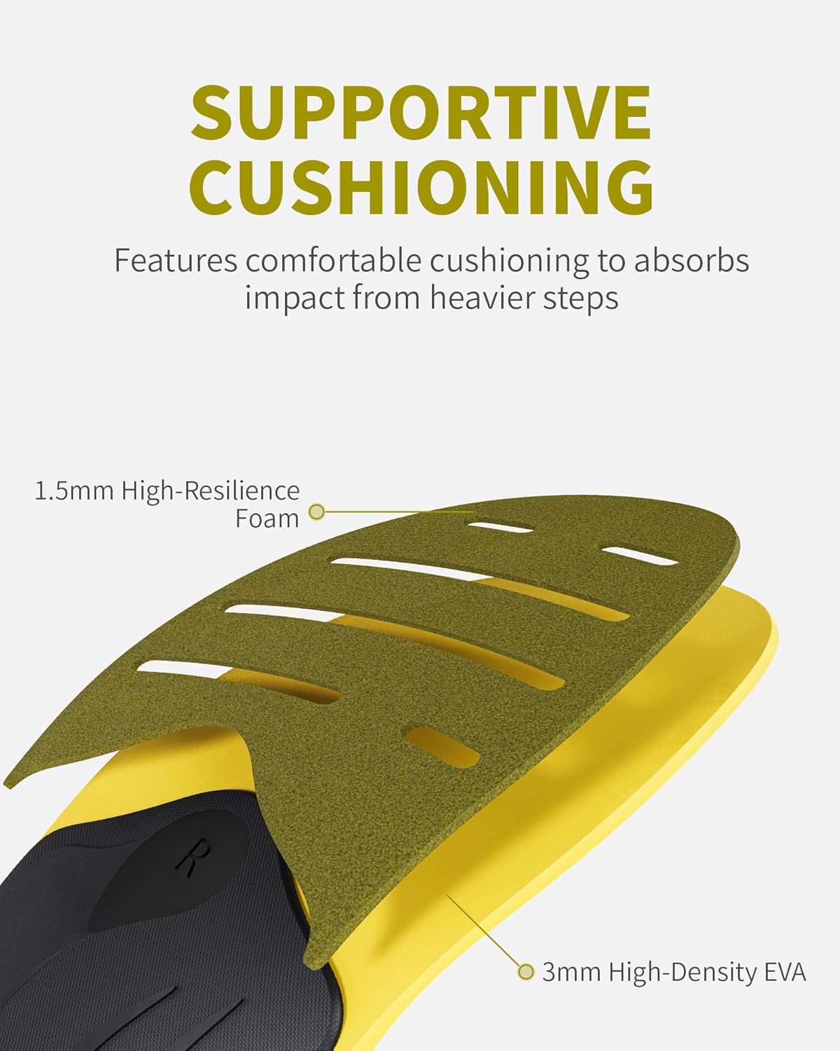 WalkHero Heavy Duty Arch Support Inserts,220+ lbs Plantar Fasciitis Insoles for Men Women,Pain Relief Orthotic Insert for Flat Feet,Standing All Day or Daily Walking Mens 11-11.5 | Womens 13-13.5 - Image 4