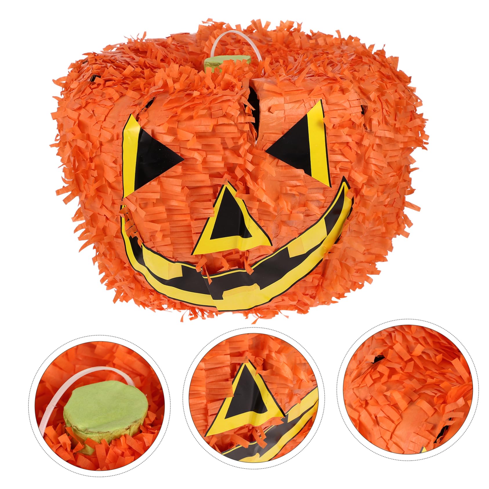 KOMBIUDA Kürbisförmige Piñata aus Papier als Gastgeschenk mit Zuckergefülltem Spielzeug Sicher zum Spielen für Kindergeburtstag und Herbstparty Deko