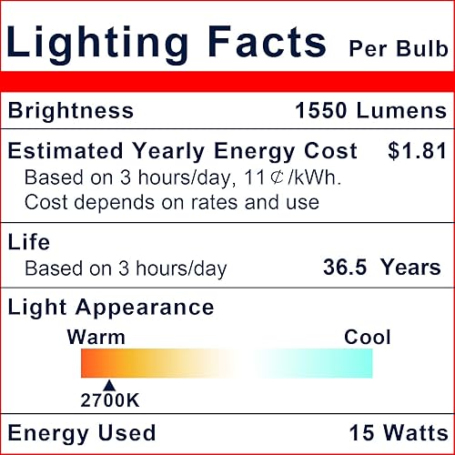 Miniatura 6 de Explux PAR38 LED de grado comercial, equivalente a 150 W, 1550 lúmenes, 40000 horas, regulable, bombillas clásicas de vidrio completo, impermeables